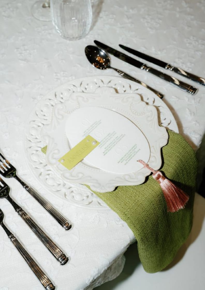 Private celebration place setting at No. 30 Knightsbridge