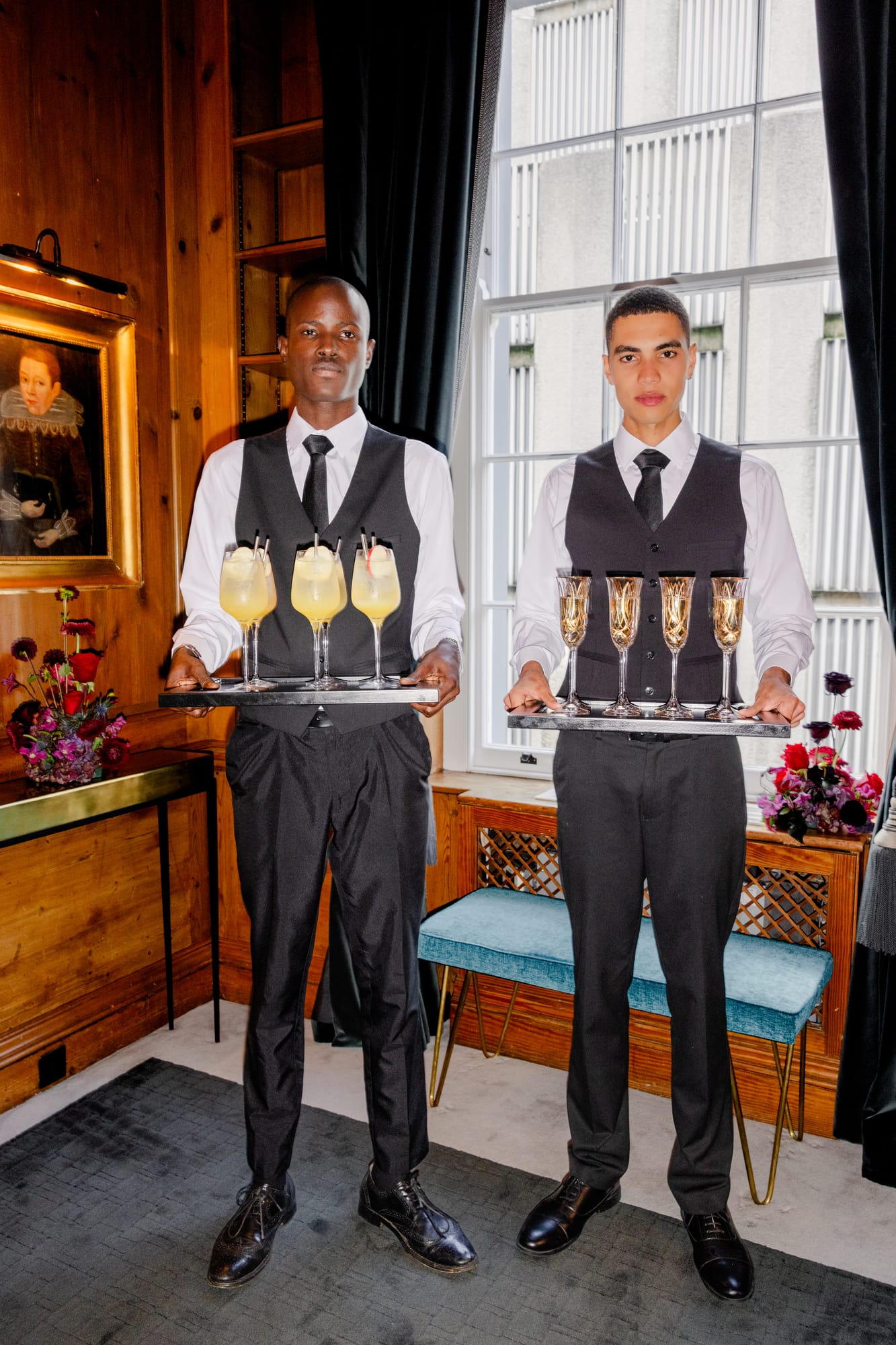 Drinks service for a private event at No. 30 Knightsbridge
