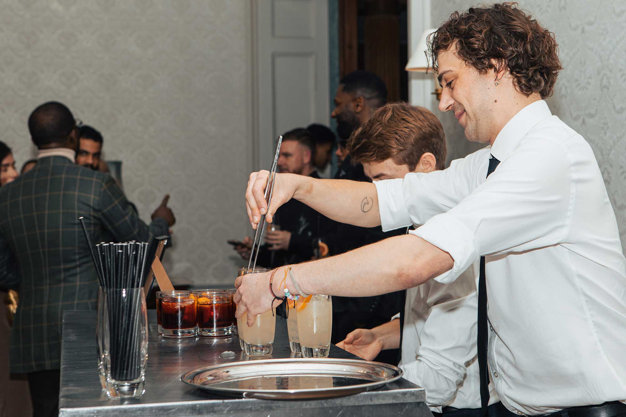 Drinks service at No. 30 Knightsbridge