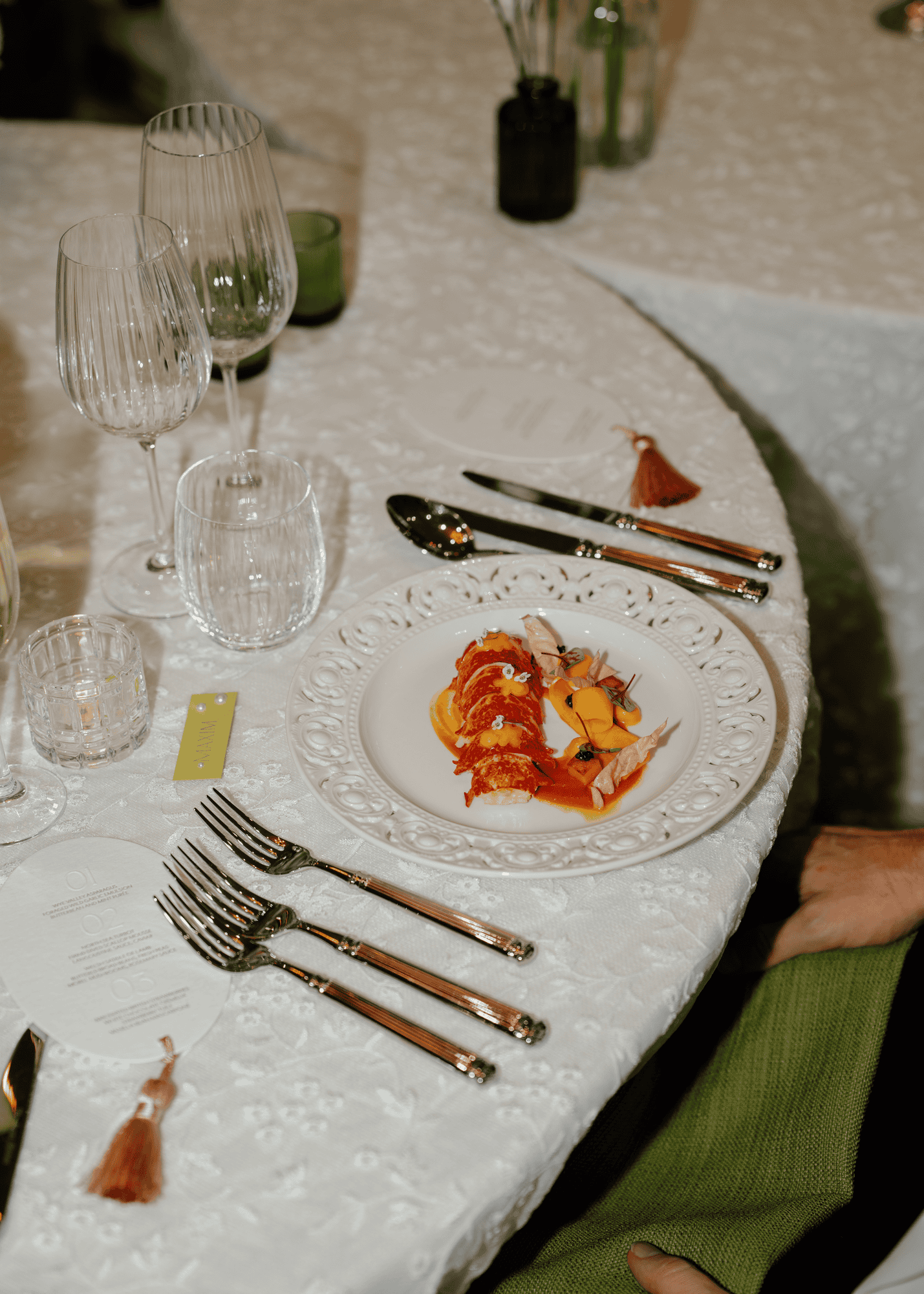 Catering presentation at No. 30 Knightsbridge