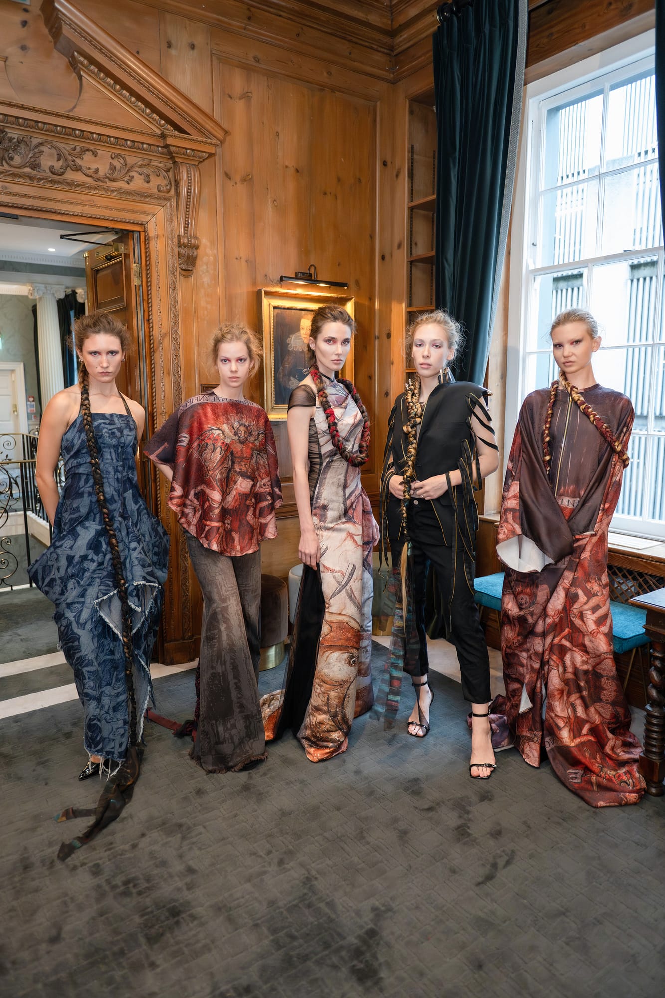 Models presenting a collection at No. 30 Knightsbridge